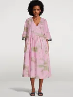 Re-Cut Printed Cotton Wrap Dress