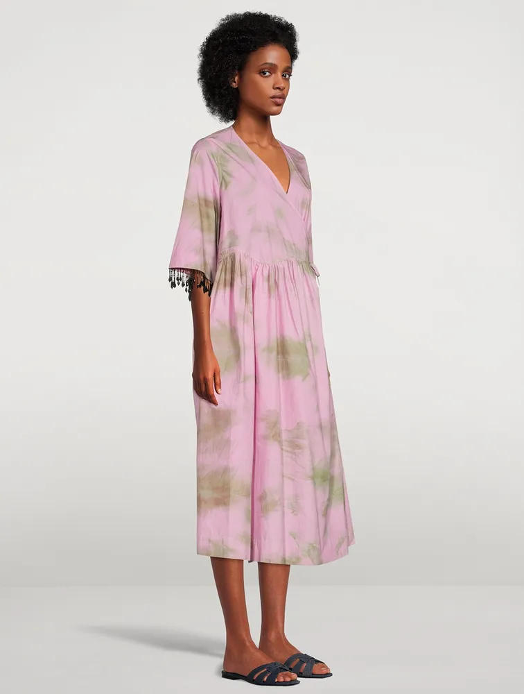 Re-Cut Printed Cotton Wrap Dress