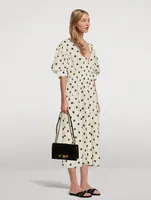 Re-Cut Georgette Smock Dress Polka Dot