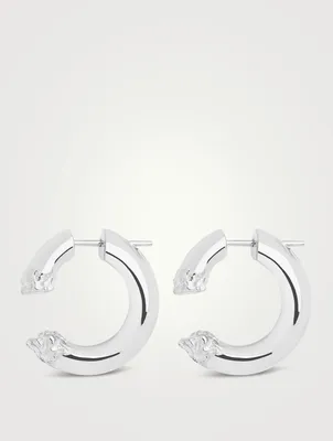 Silver Terra Hoop Earrings
