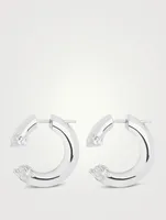 Silver Terra Hoop Earrings