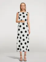 Midi Dress Polka Dot Print