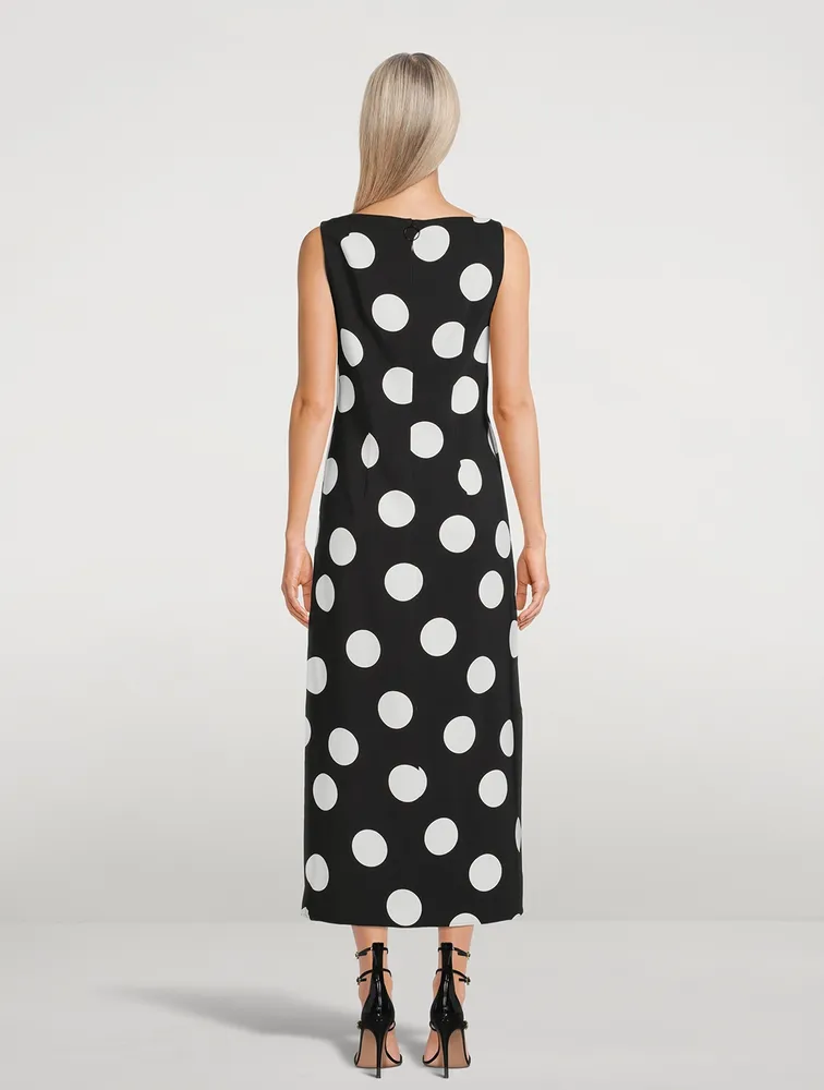 Midi Dress Polka Dot Print