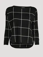 Window Check Jacquard Wool Sweater