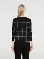 Window Check Jacquard Wool Sweater