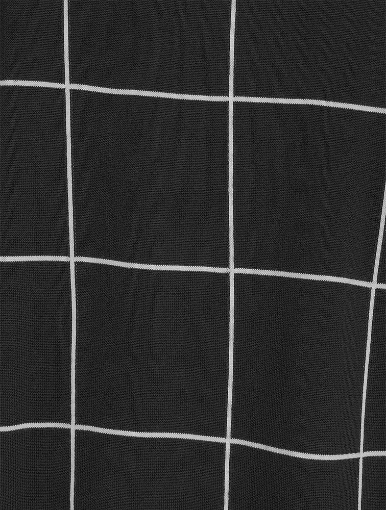 Window Check Jacquard Wool Sweater