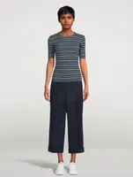 Stripe Jacquard Wool Sweater