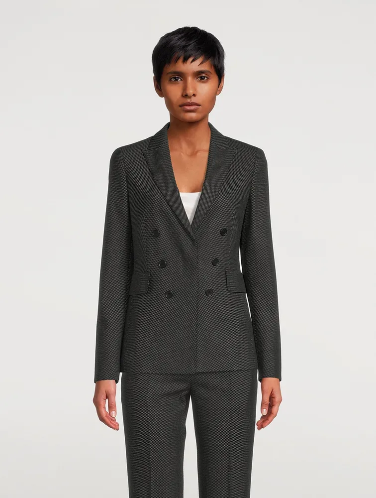 Faux Double-Breasted Blazer