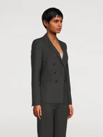 Faux Double-Breasted Blazer