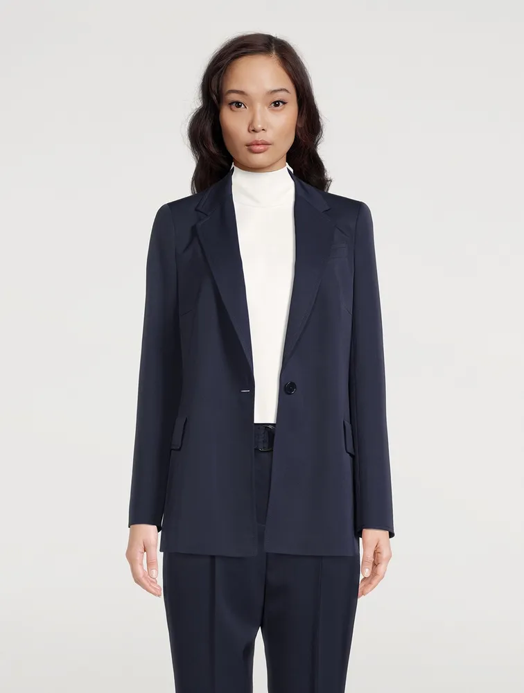 Wool Gabardine Boyfriend Blazer