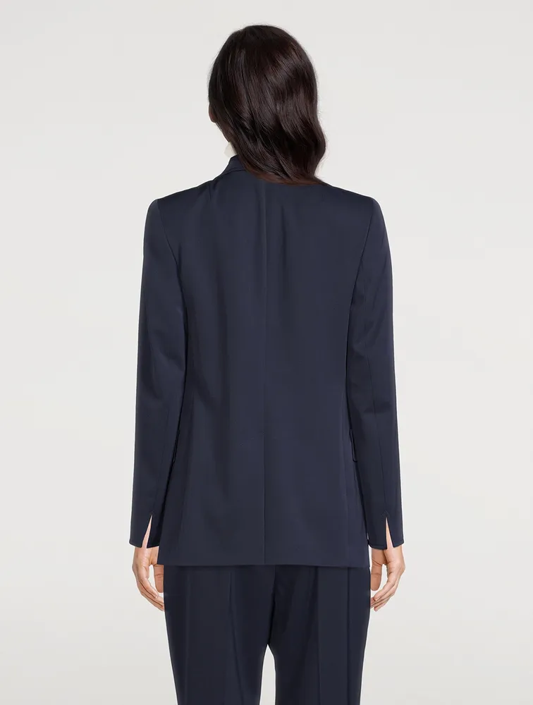 Wool Gabardine Boyfriend Blazer