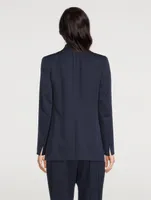 Wool Gabardine Boyfriend Blazer