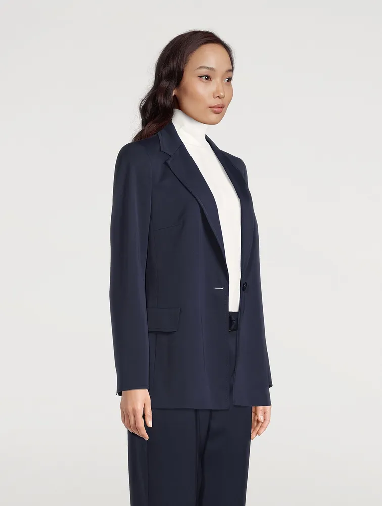 Wool Gabardine Boyfriend Blazer