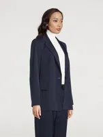 Wool Gabardine Boyfriend Blazer