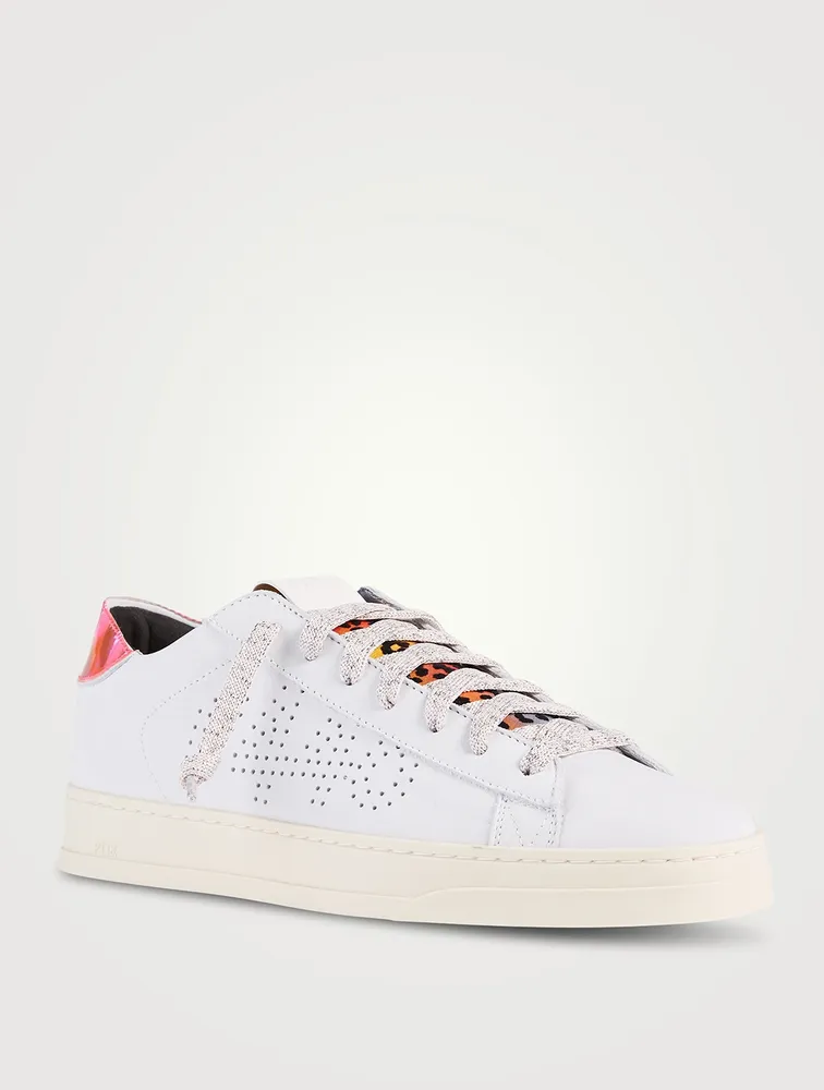 Jack Reflector Perforated Leather Sneakers