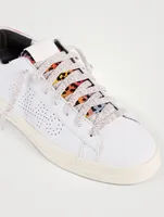 Jack Reflector Perforated Leather Sneakers