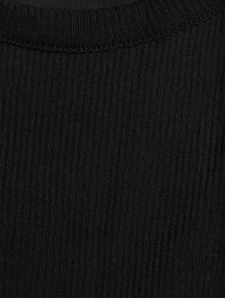 Ribbed Peak Long-Sleeve T-Shirt