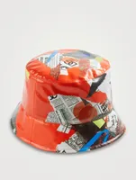 Bucket Hat Newspaper Patchwork Print
