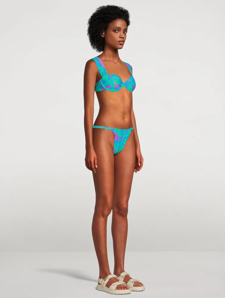 Claudia Printed Bikini Top