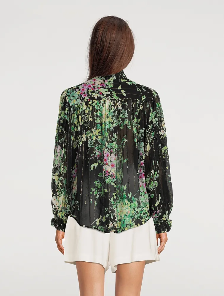 Bazooka Chiffon Blouse Floral Print