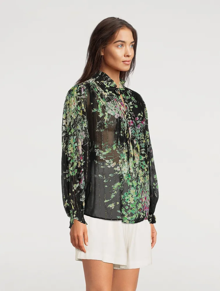 Bazooka Chiffon Blouse Floral Print