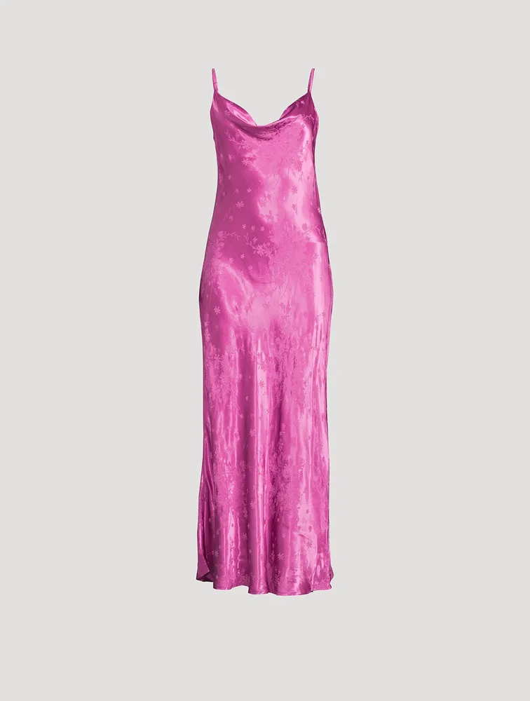 Galaxy Satin Slip Dress