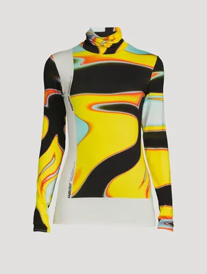 Printed Turtleneck