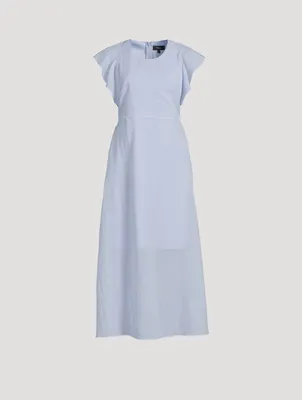 Ruffle Cotton Midi Dress