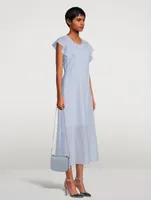 Ruffle Cotton Midi Dress