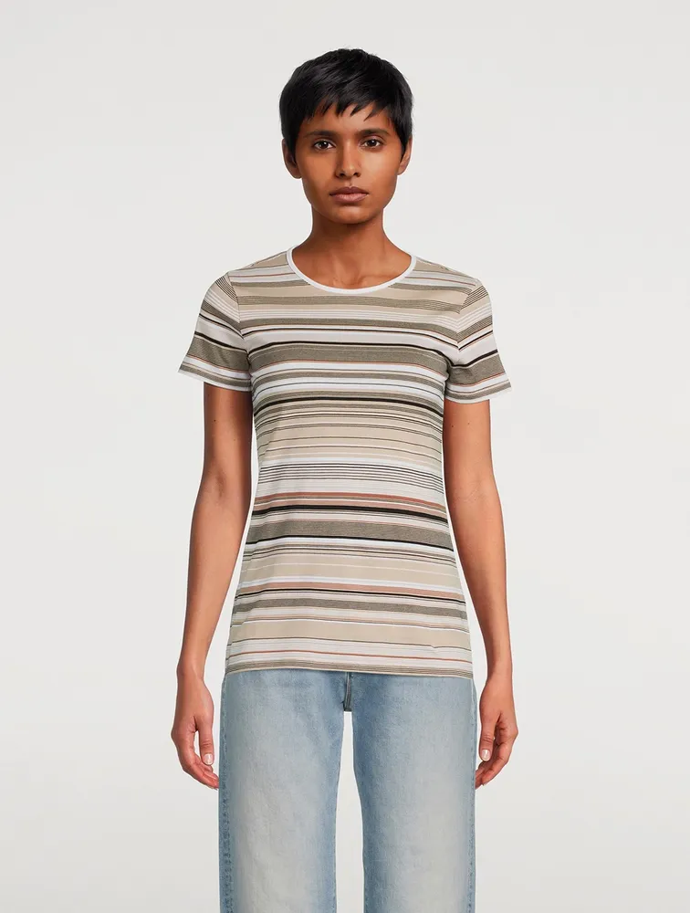 Slim T-Shirt Stripe Print