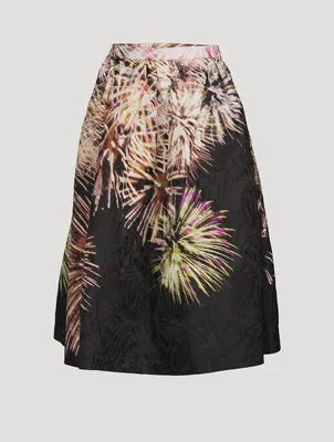 Soni Cotton Midi Skirt Firework Print