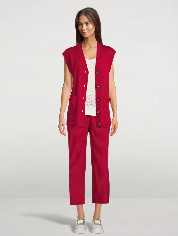 Silk Cashmere Button Up Vest