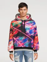 Drawstring Hoodie Illumination Print