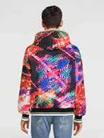 Drawstring Hoodie Illumination Print