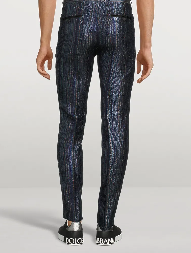 Striped Lurex Jacquard Pants
