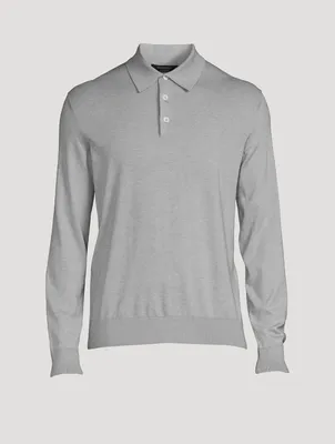 Cotton And Cashmere Polo Sweater