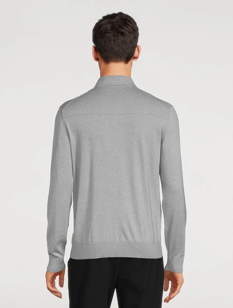 Cotton And Cashmere Polo Sweater