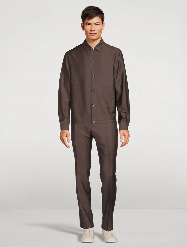 Wool And Mohair Shirt Jacket