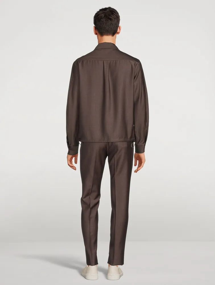 Wool And Mohair Shirt Jacket