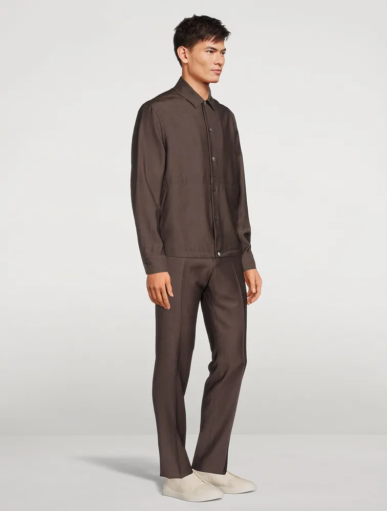 Wool And Mohair Shirt Jacket