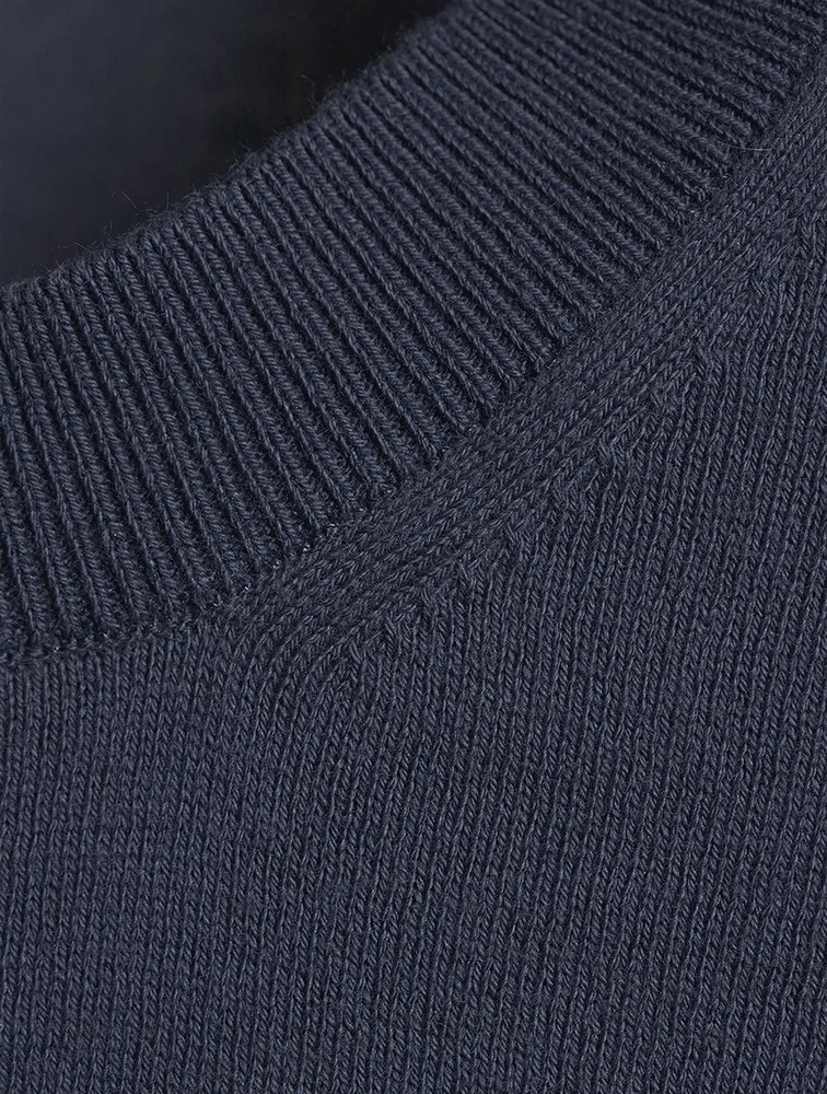 Cotton Short-Sleeve Sweater