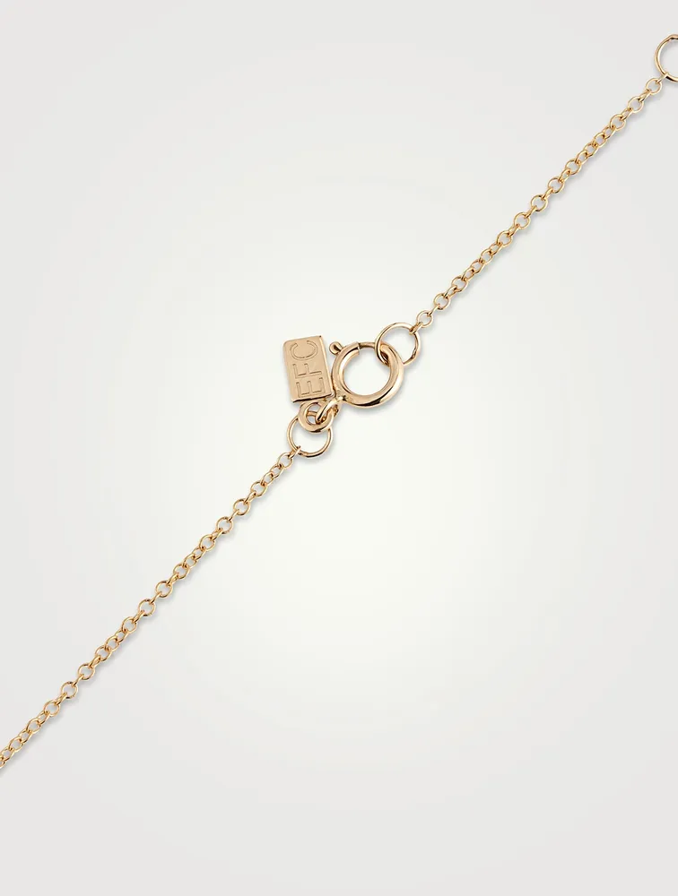 14K Gold Sapphire Heart Necklace