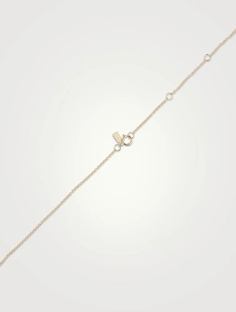 14K Gold Emerald Heart Necklace