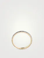 14K Gold Eternity Stack Ring With Sapphire