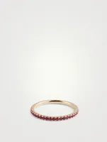 14K Gold Eternity Stack Ring With Ruby