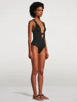 Seaquest V-Neck One-Piece Swimsuit