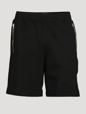 Cotton Board Shorts With Bonded Branding