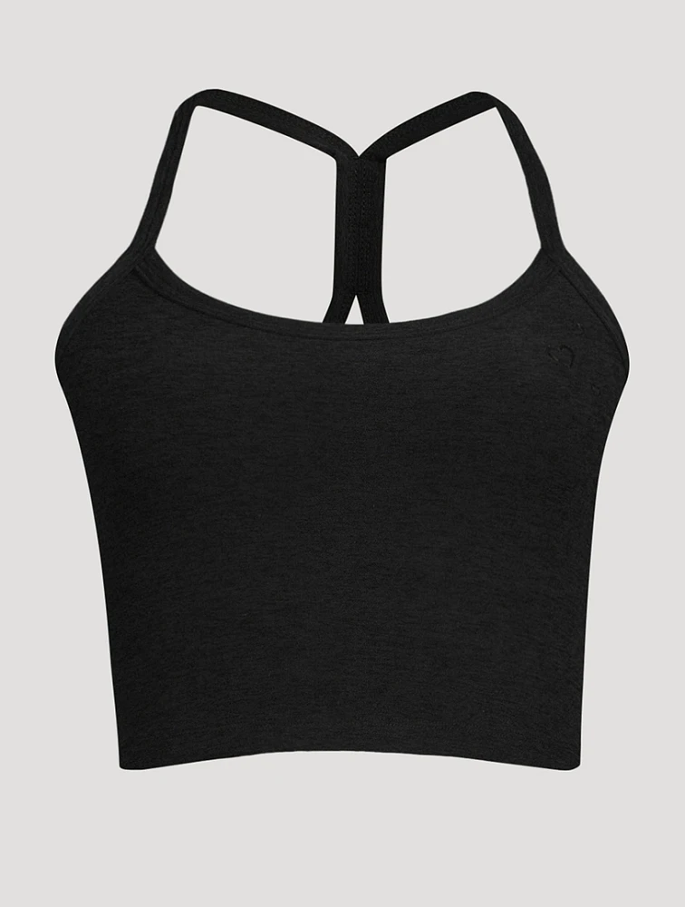 Hearts Slim Racerback Cropped Tank Top