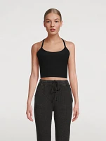 Hearts Slim Racerback Cropped Tank Top