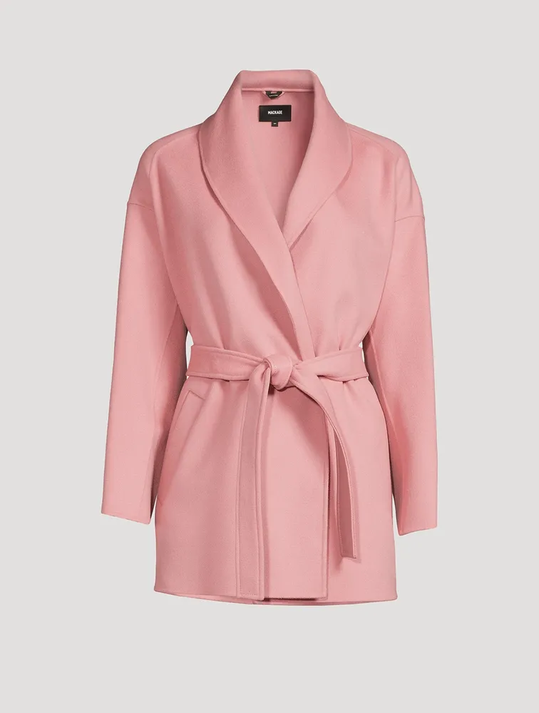 Tyra Belted Wool Wrap Coat